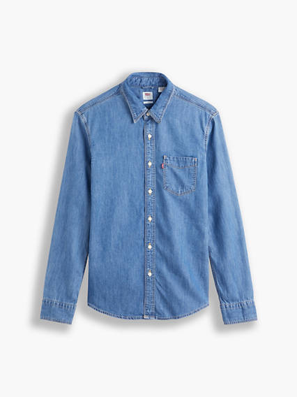 Levi's Sunset Slim Fit Shirt - Homme - Indigo moyen / Cotton Tencel Mid Worn