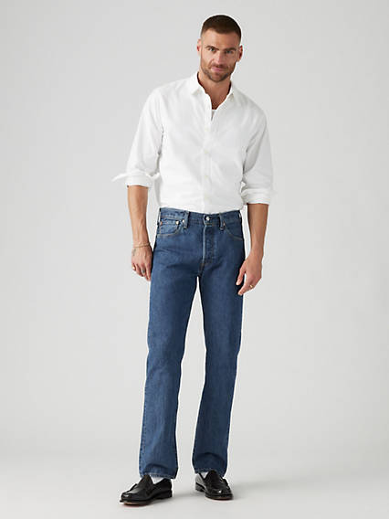 Levi's 501 Levis Original Jeans (Big & Tall) - Homme - Indigo moyen / Stonewash