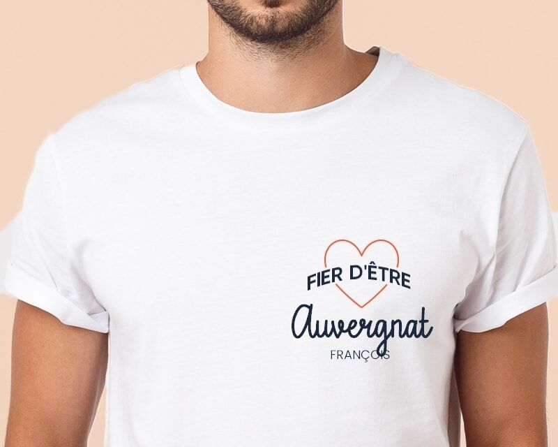 Cadeaux.com Tee shirt personnalisé homme - Fier d'être Auvergnat