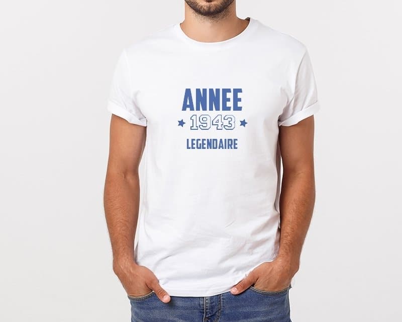 Cadeaux.com t-shirt blanc homme année vintage homme né en 1943