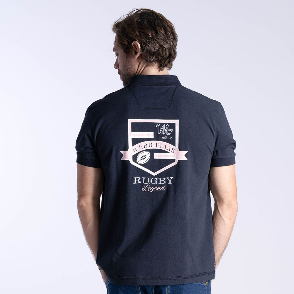 WEB - Polo à manches courtes bleu marine WEBB ELLIS Rugby Legend -