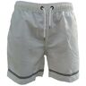 Franks Boardshort Mid White Embroidered M  - White Embroidered - Male