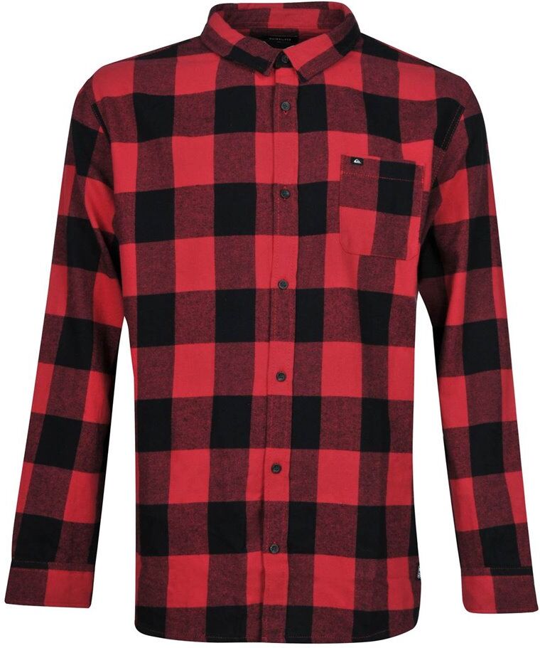 quiksilver ανδρικό πουκάμισο motherfly flannel  - black-red