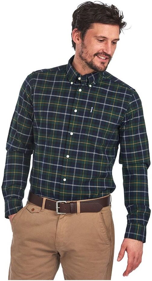 barbour ανδρικό πουκάμισο tartan 6 tailored  - green