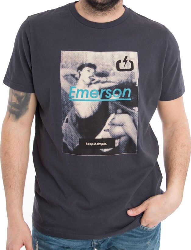 EMERSON MEN'S S/S T-SHIRT (191.EM33.78-EBONY)