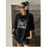 Know Women's Black Seize The Day Oversized T-shirt with Print Other 36