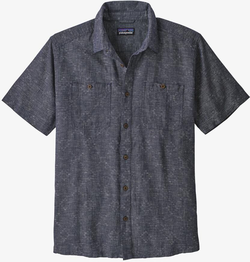 Patagonia Men's Back Step Shirt, Goshawk Dobby: New Navy / L