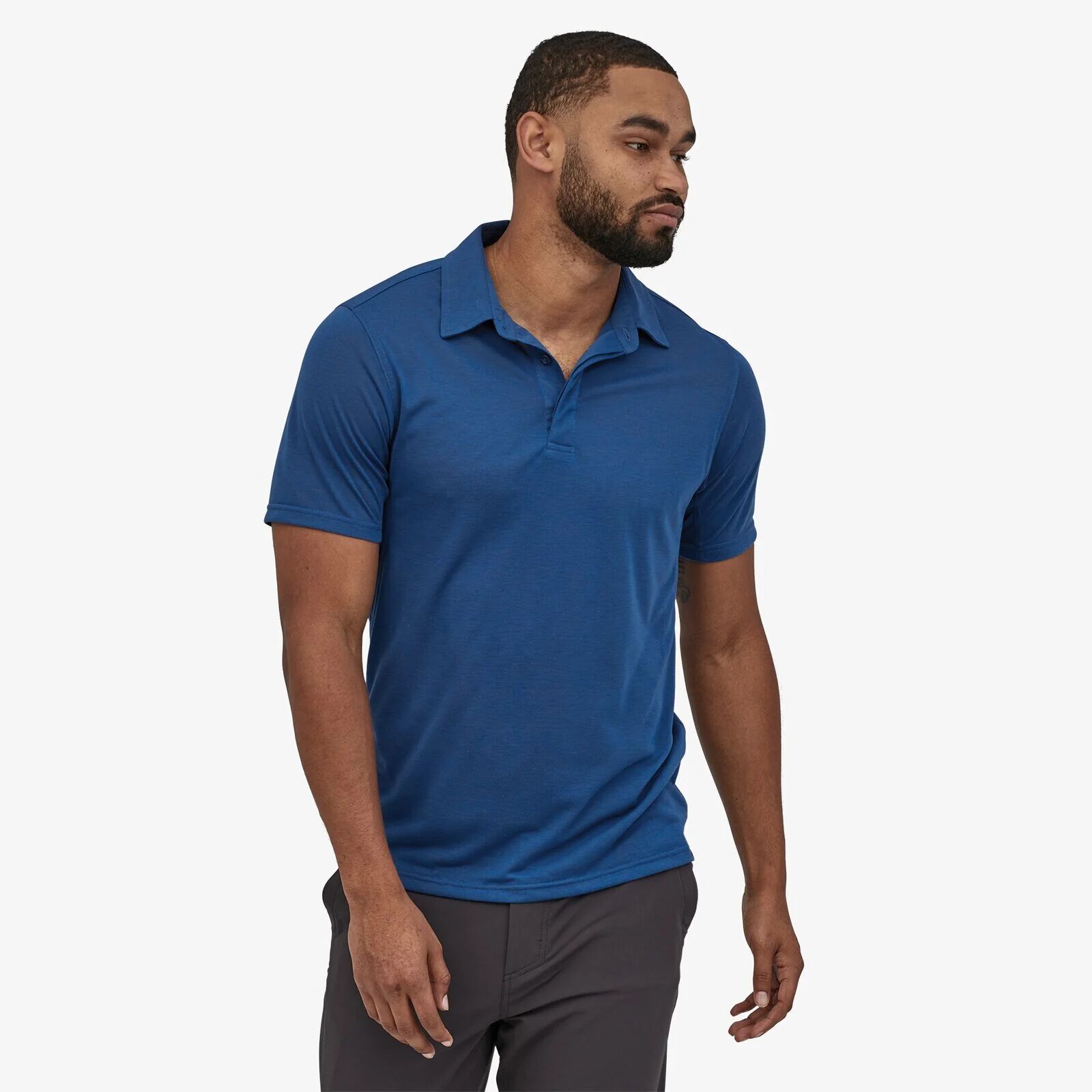 Patagonia Men's Capilene Cool Trail Polo - Recycled Polyester, Superior Blue / M