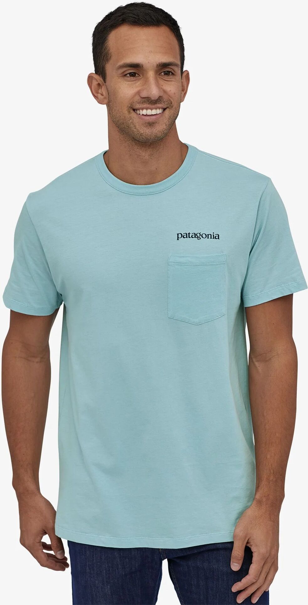 Patagonia Men's Road to Regenerative Pocket Tee - Organic Cotton, Big Sky Blue / S