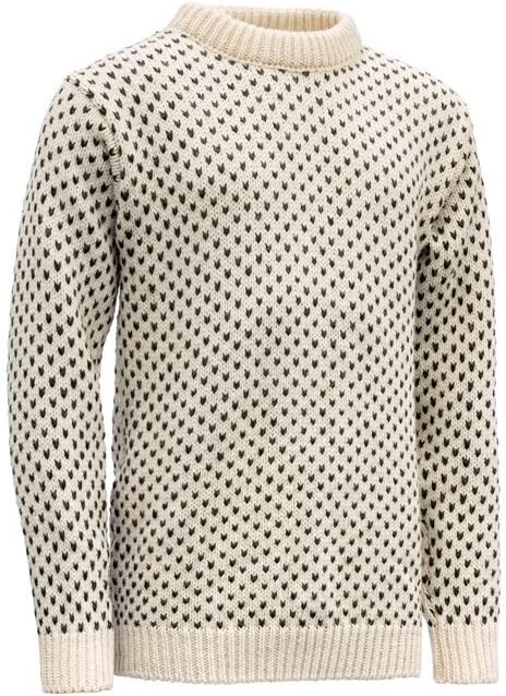 Devold Unisex Nordsjo Sweater Crew Neck, Off White / L