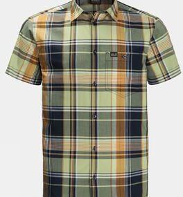 Jack Wolfskin Mens Little Lake Shirt Light Green Checks Size: (S)