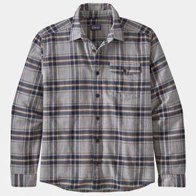 Patagonia Mens Long Sleeved Lightweight Fjord Flannel Shirt Lawrence/Salt Grey Size: (S)