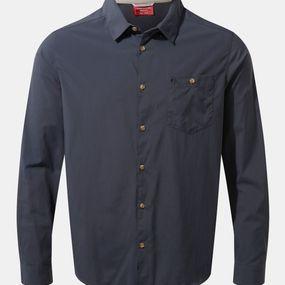 Craghoppers Mens NosiLife Nuoro Long Sleeve Shirt Steel Blue Size: (L)