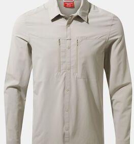 Craghoppers Mens NosiLife IV Long Sleeve Shirt Parchment Size: (L)