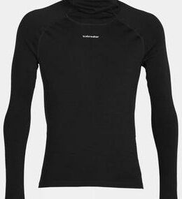 Icebreaker Mens Merino LS Roll Neck Black Size: (L)