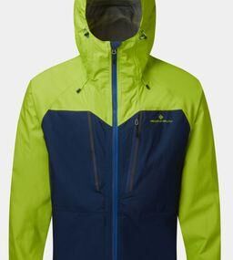 Ronhill Men's Tech Fortify Jacket Deep Navy/Citrus Size: (L)