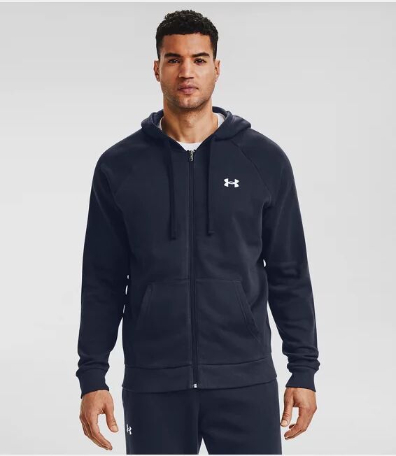 Under Armour Men's UA Rival Cotton Full Zip Hoodie Navy Size: (SM)