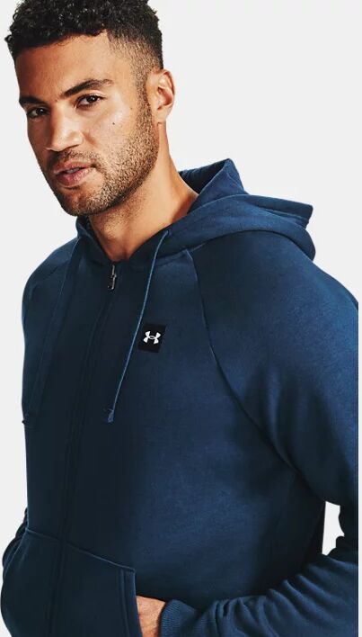 Under Armour Men's UA Rival Fleece Full Zip Hoodie Navy Size: (MD)