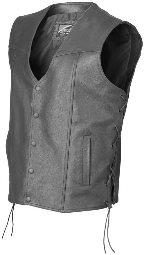 Büse Leather Vest  - Black