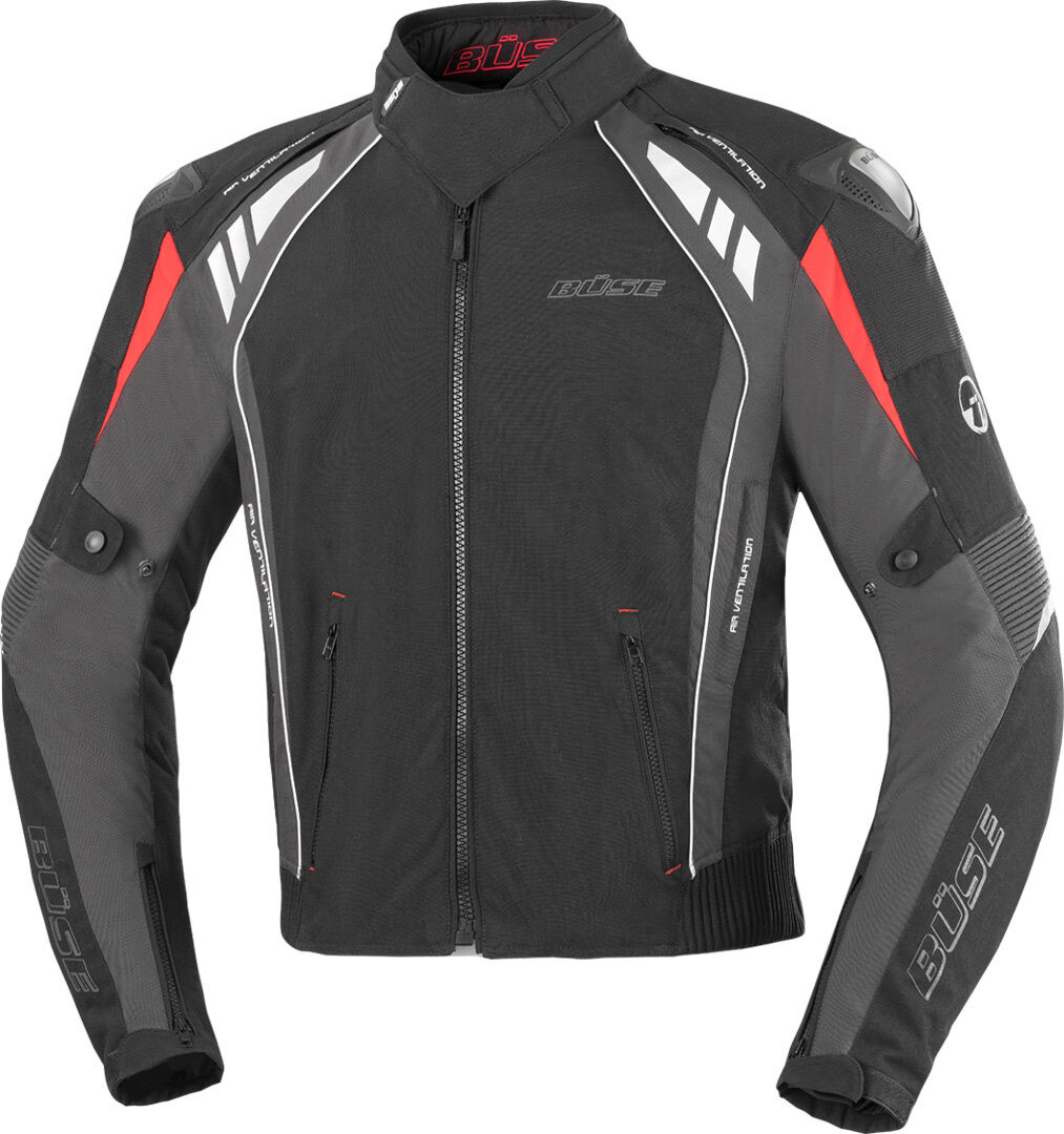 Büse B.Racing Pro Motorcycle Textile Jacket  - Black Red