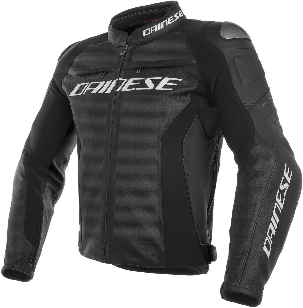 Dainese Racing 3 Perforated Motorcycle Leather Jacket  - Black