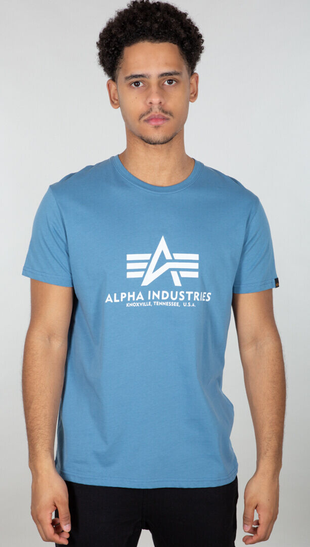 Alpha Industries Basic T-Shirt  - White Blue