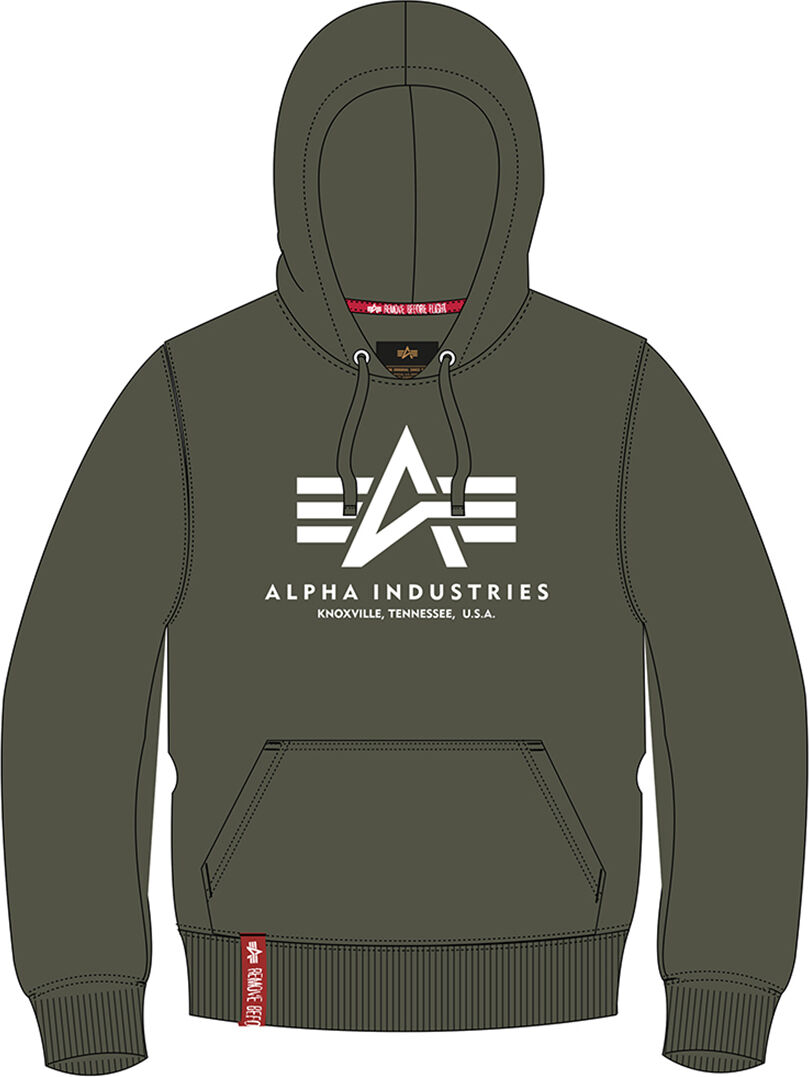 Alpha Industries Basic Hoodie  - White Green