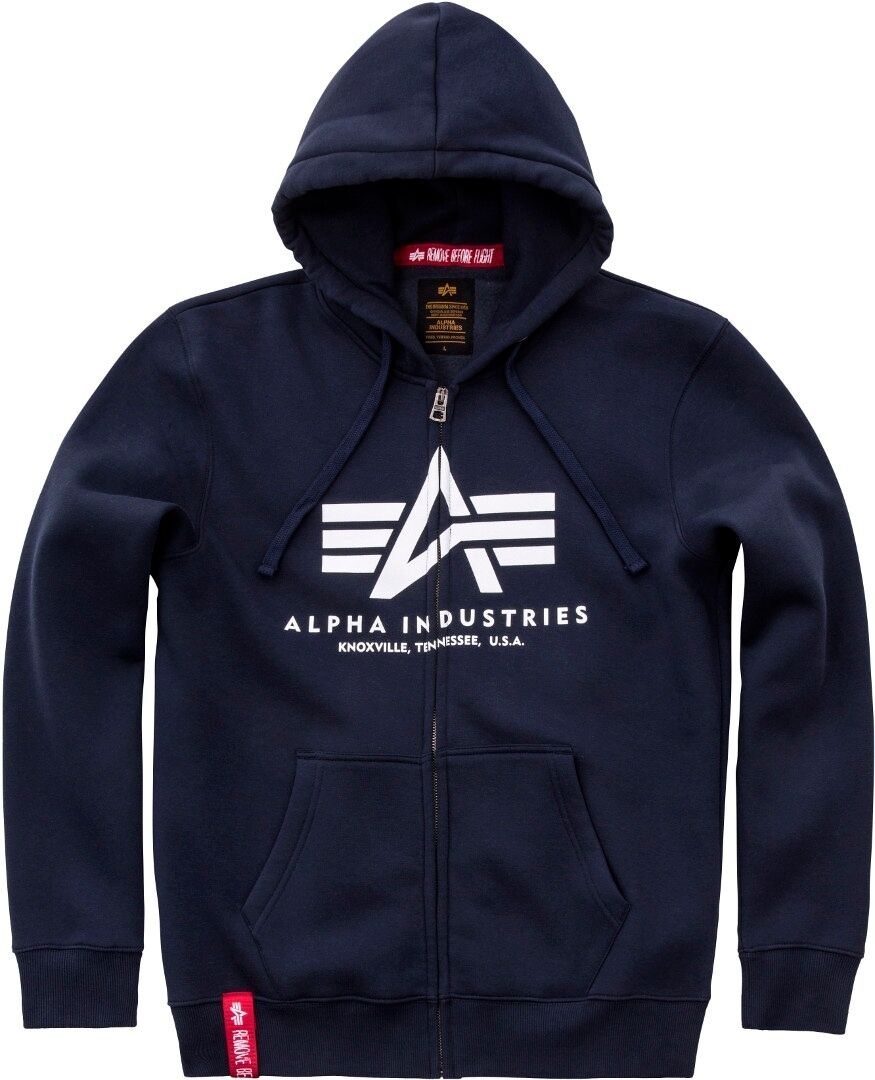 Alpha Industries Basic Zip Hoodie  - Blue