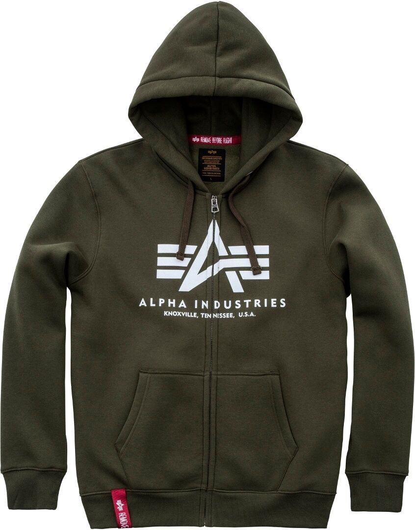 Alpha Industries Basic Zip Hoodie  - Green