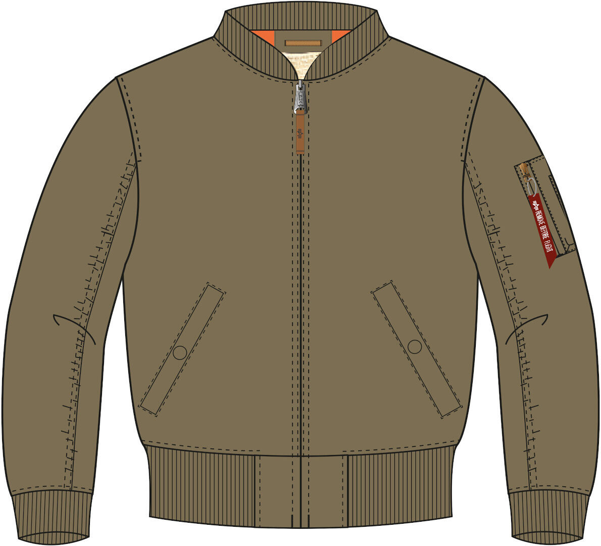 Alpha Industries Ma-1 Vf 59 Jacket  - Green Brown