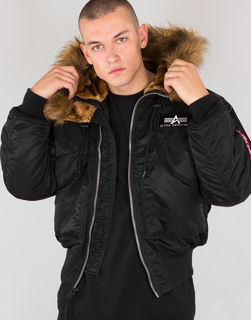 Alpha Industries 45p Hooded Custom Jacket  - Black