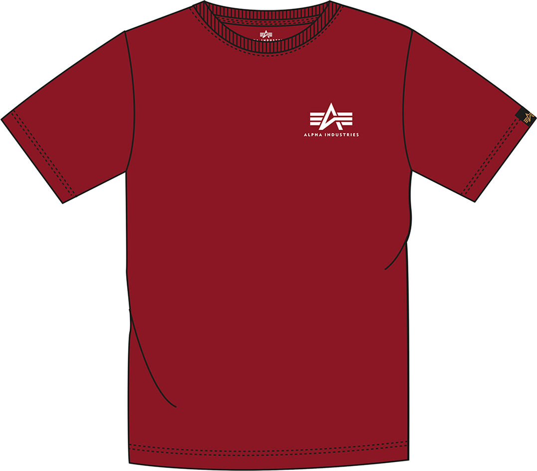 Alpha Industries Basic T Small Logo T-Shirt  - White Red