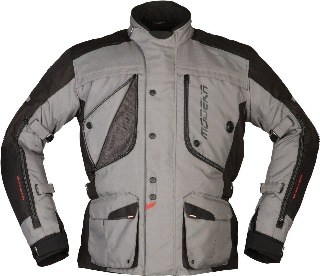 Modeka Aeris Motorcycle Textile Jacket  - Black Grey