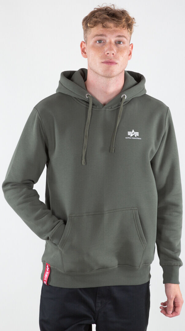 Alpha Industries Alpha Basic Small Logo Hoodie  - Green