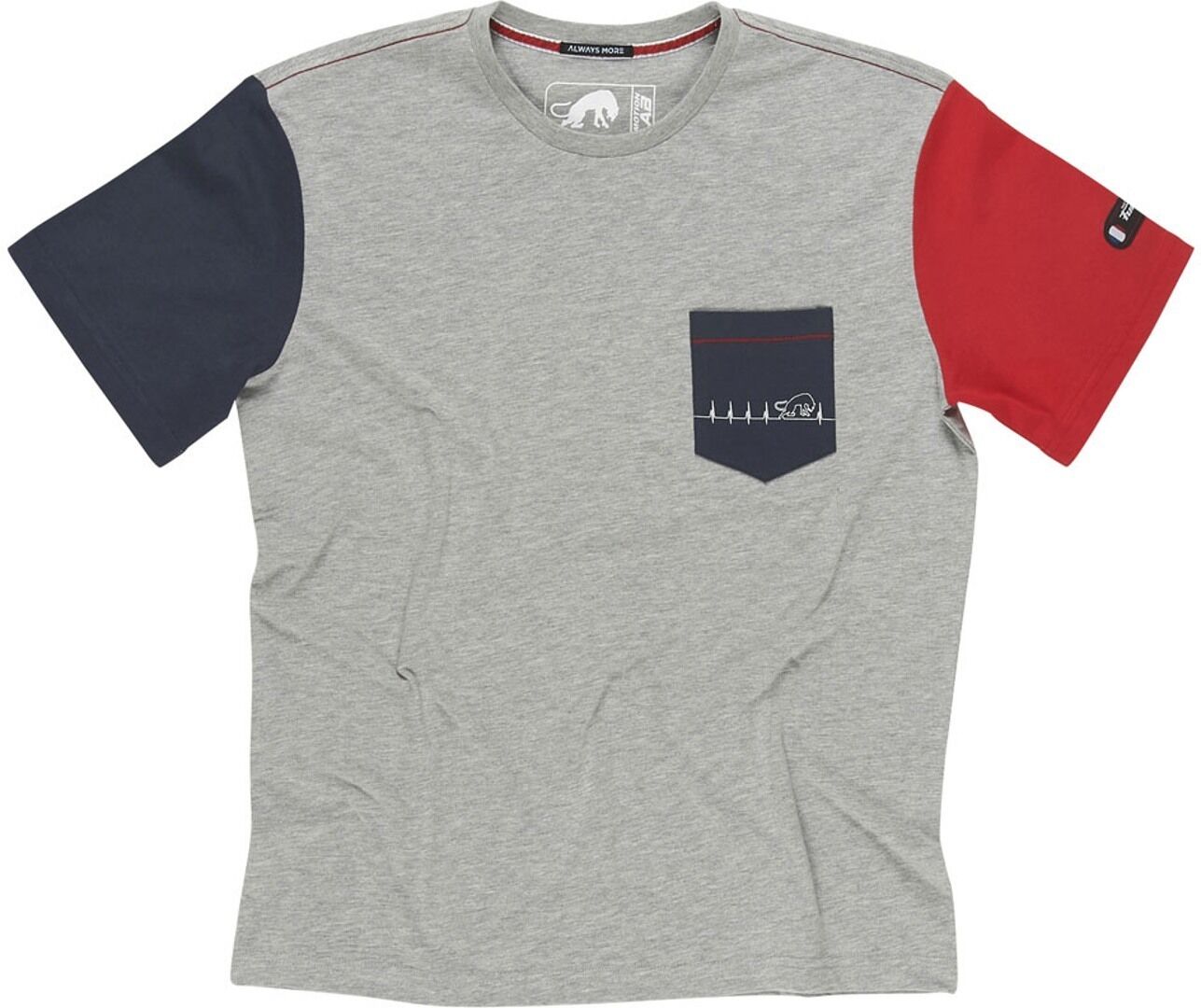 Furygan Heartbeat Mc T-Shirt  - Grey Red Blue