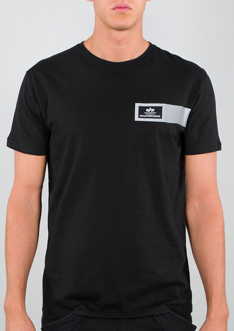 Alpha Industries Reflective Stripes T-Shirt  - Black