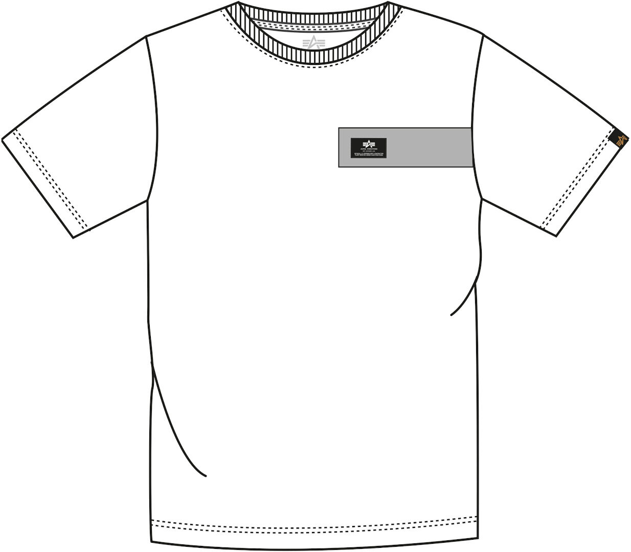 Alpha Industries Reflective Stripes T-Shirt  - White