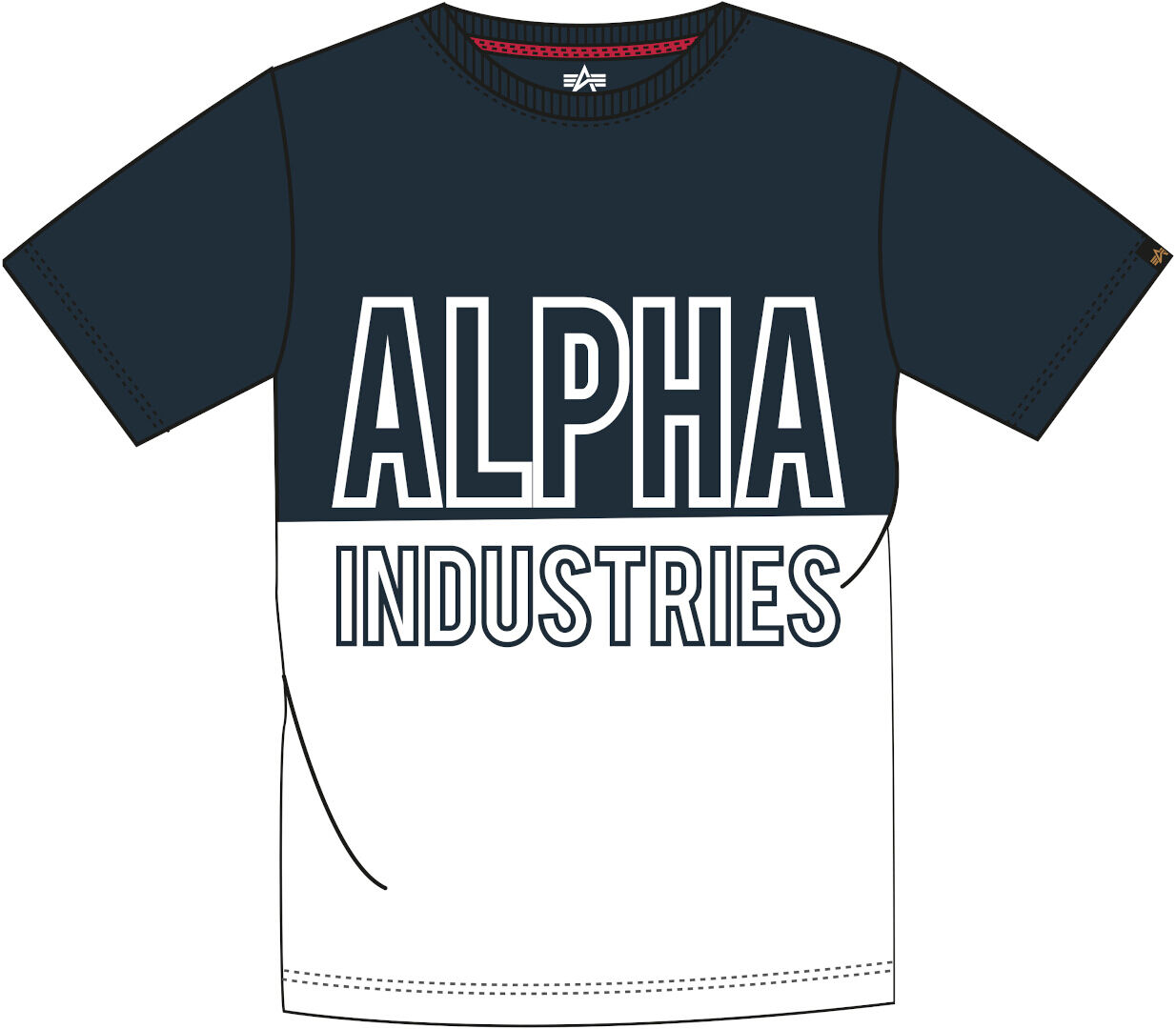 Alpha Industries Block T-Shirt  - Blue