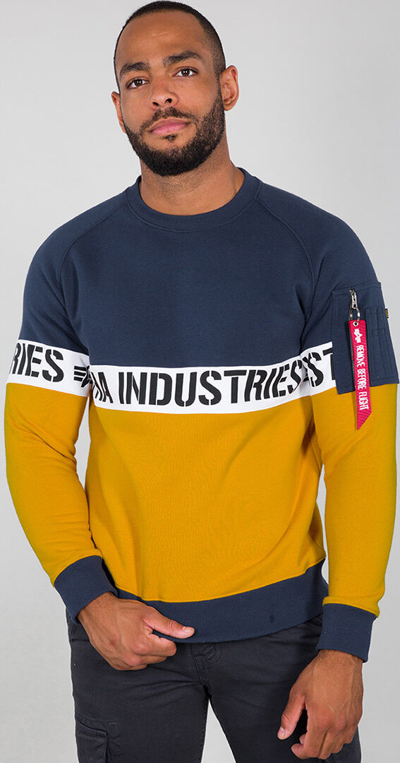 Alpha Industries Ai Stripe Sweater  - Blue Yellow