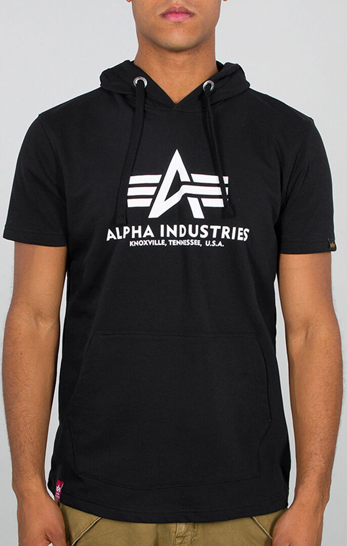 Alpha Industries Basic Hooded T-Shirt  - Black