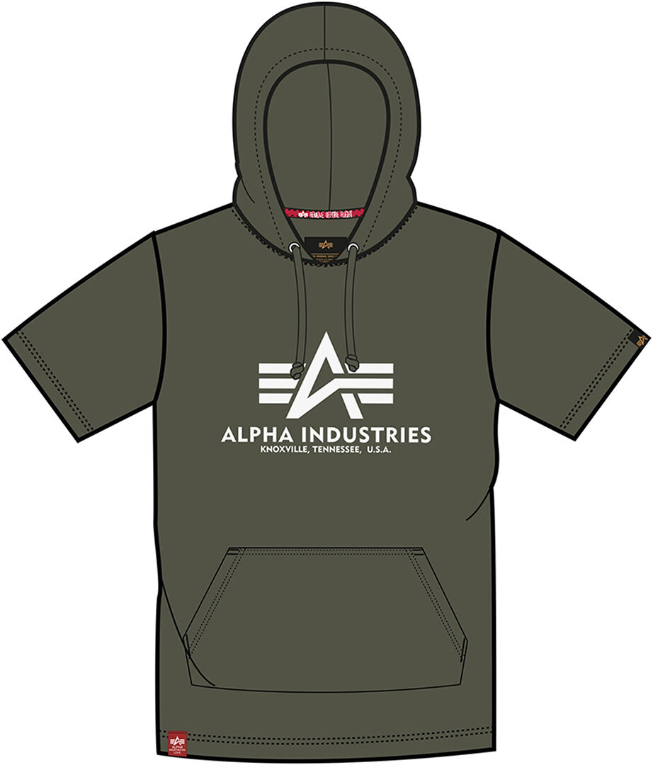 Alpha Industries Basic Hooded T-Shirt  - Green
