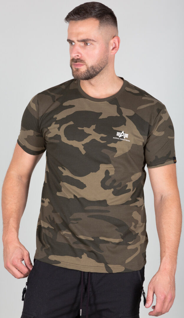 Alpha Industries Basic Small Logo Camo T-Shirt  - Multicolored