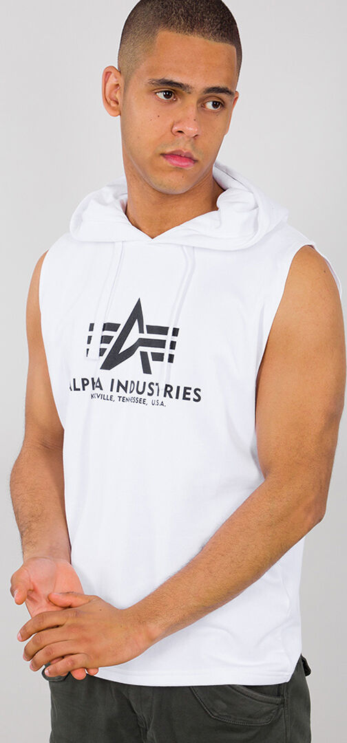 Alpha Industries Basic Hooded Tank Top  - White