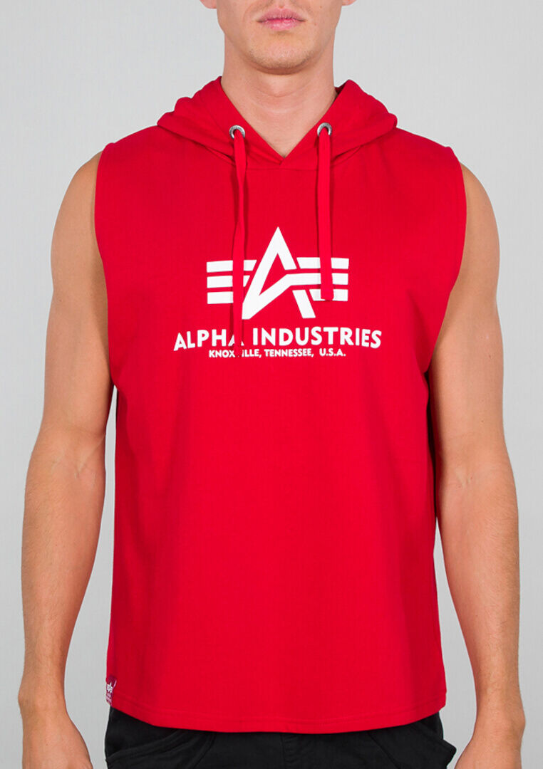 Alpha Industries Basic Hooded Tank Top  - Red
