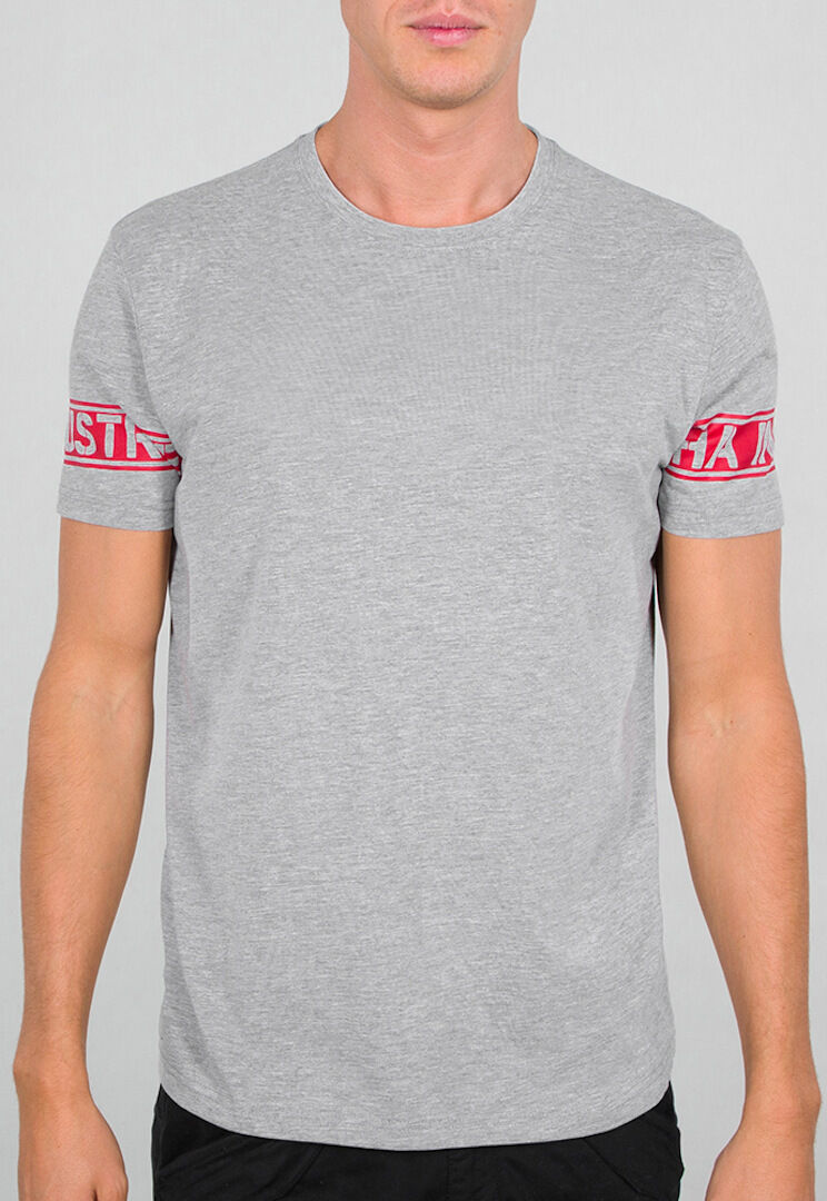 Alpha Industries Sleeve Print T-Shirt  - Grey