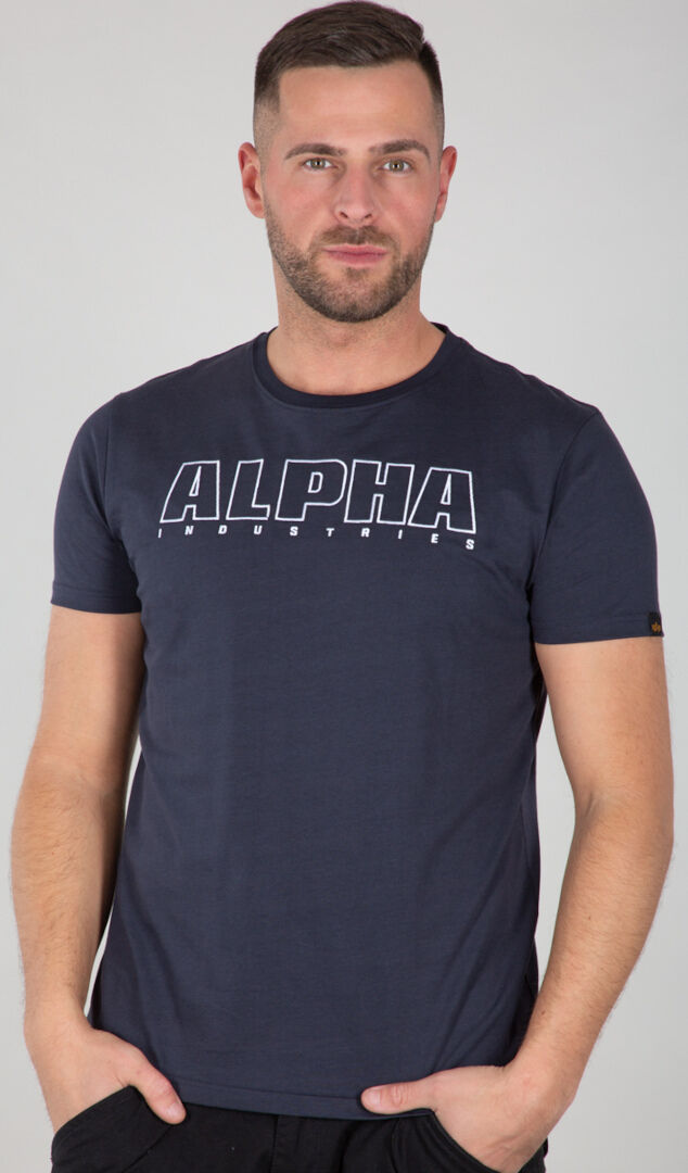 Alpha Industries Alpha Embroidery Heavy T-Shirt  - White Blue