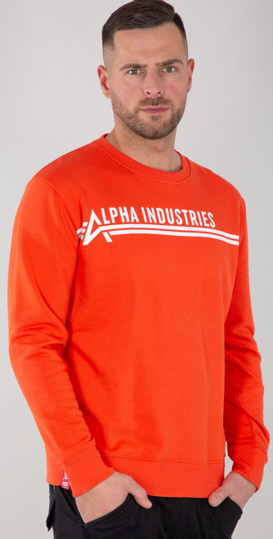 Alpha Industries Pullover  - White Orange