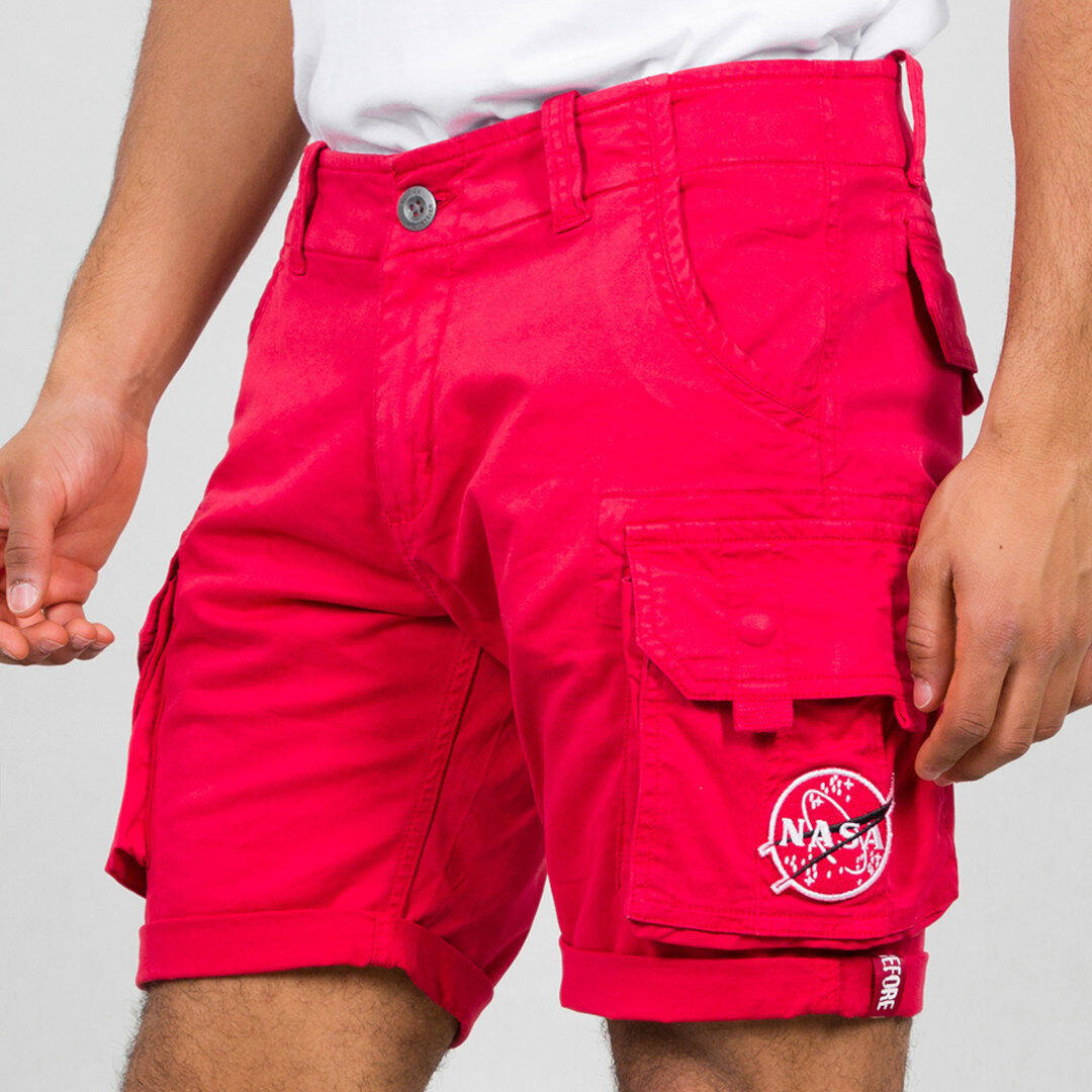 Alpha Industries Nasa Shorts  - Red