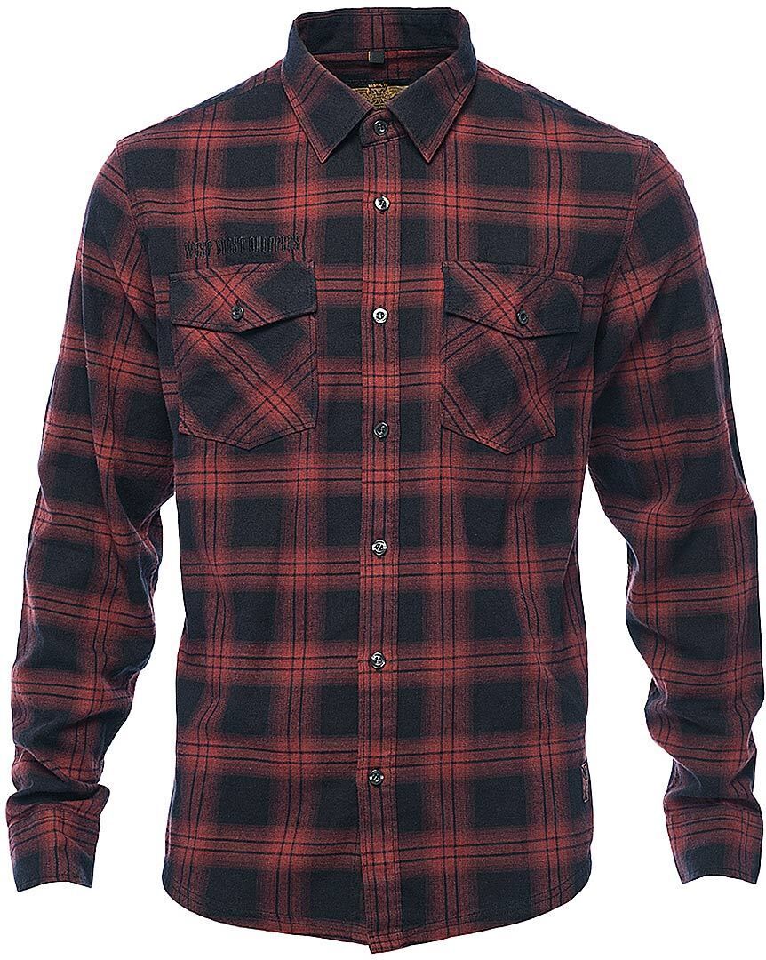 West Coast Choppers Cisco Flannel Shirt  - Black Red