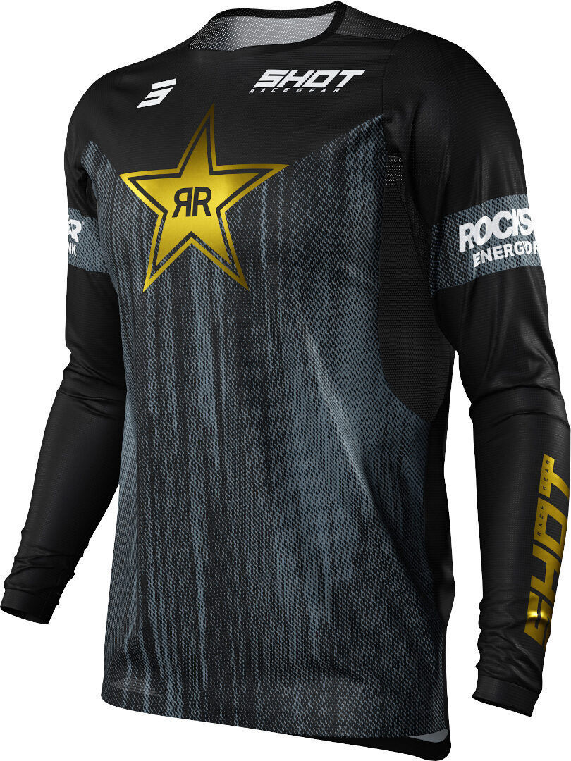 Shot Contact Replica Rockstar Limited Edition Motocross Jersey  - Black Grey